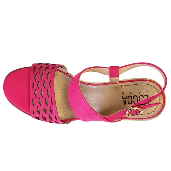 Lucca Lane Haldene Leather Wedge Sandal - Picture 5 of 13